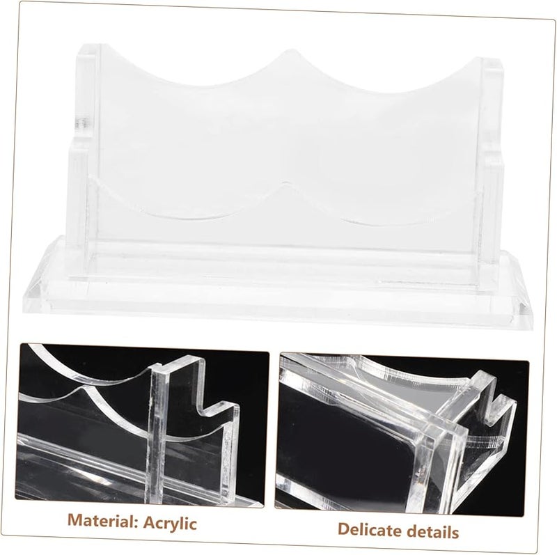 Veemoon Transparent Business Card Holder Organizer Sleek Modern Desk Display Stand - Image 3